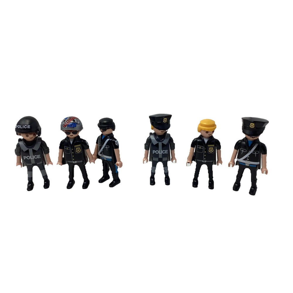 Vtg Playmobil 1997/1992  Lot Of 6 Police Figures  Toys